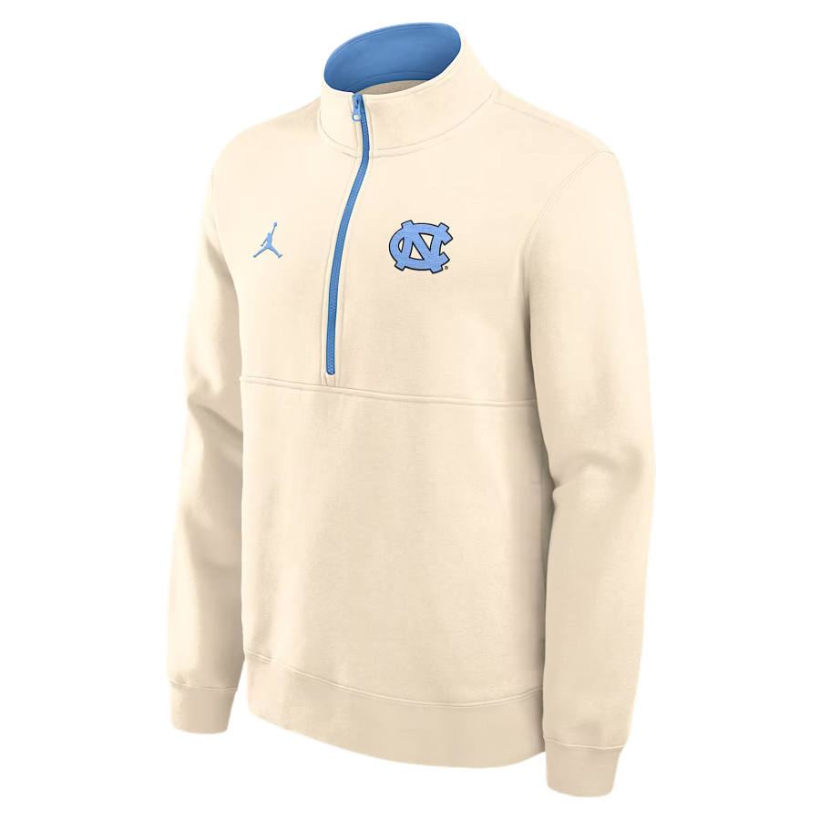 Jordan Jordan BRAND Sweatshirts Men's Natural/Brave Blue Stand Collar Moderate