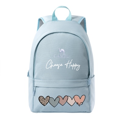 CAMEL Fabric Backpack Unisex Light Blue