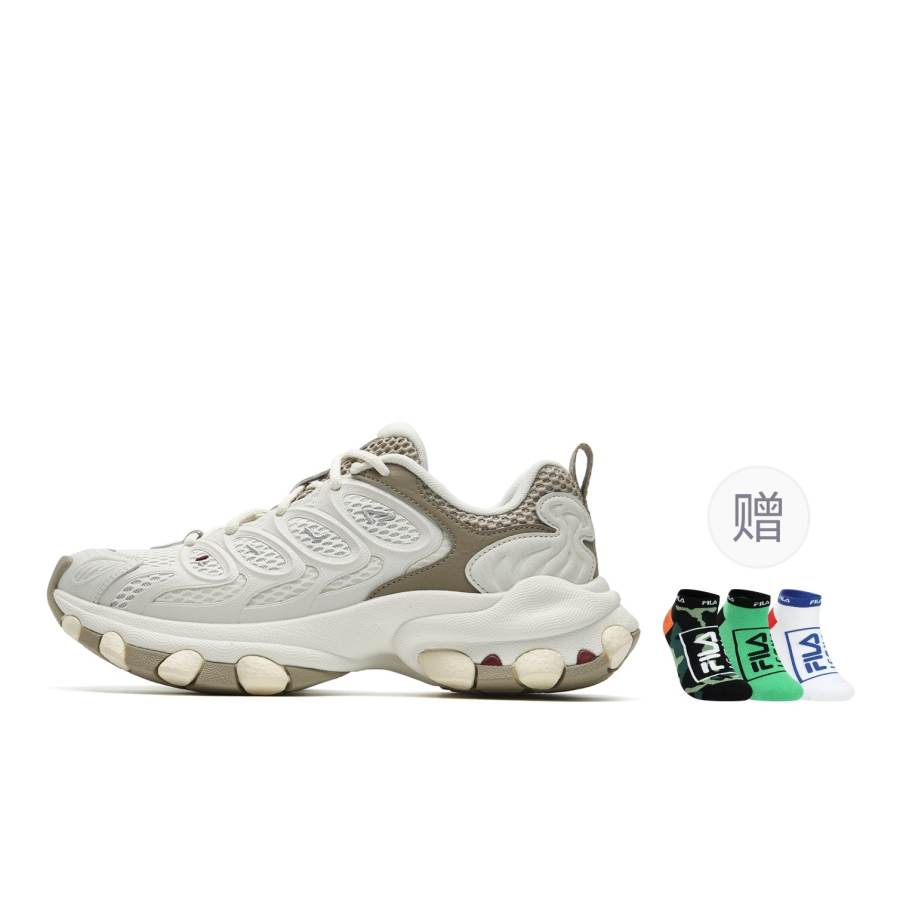 FILA TRUFFLE 2.0 Chunky Sneakers Women's Low Top Bright Gray/Wheat Wave Brown