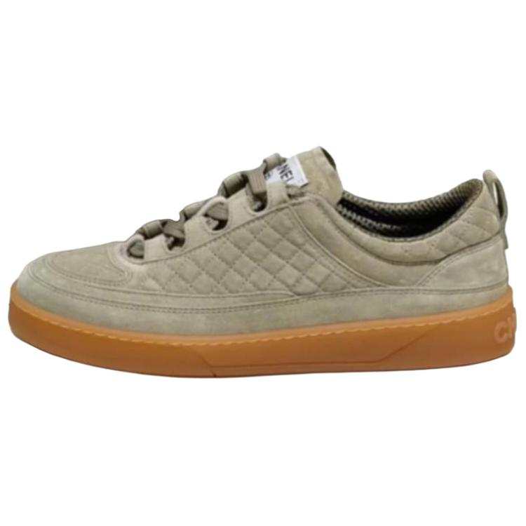 CHANEL Skateboard Shoes Women's Low Top Green