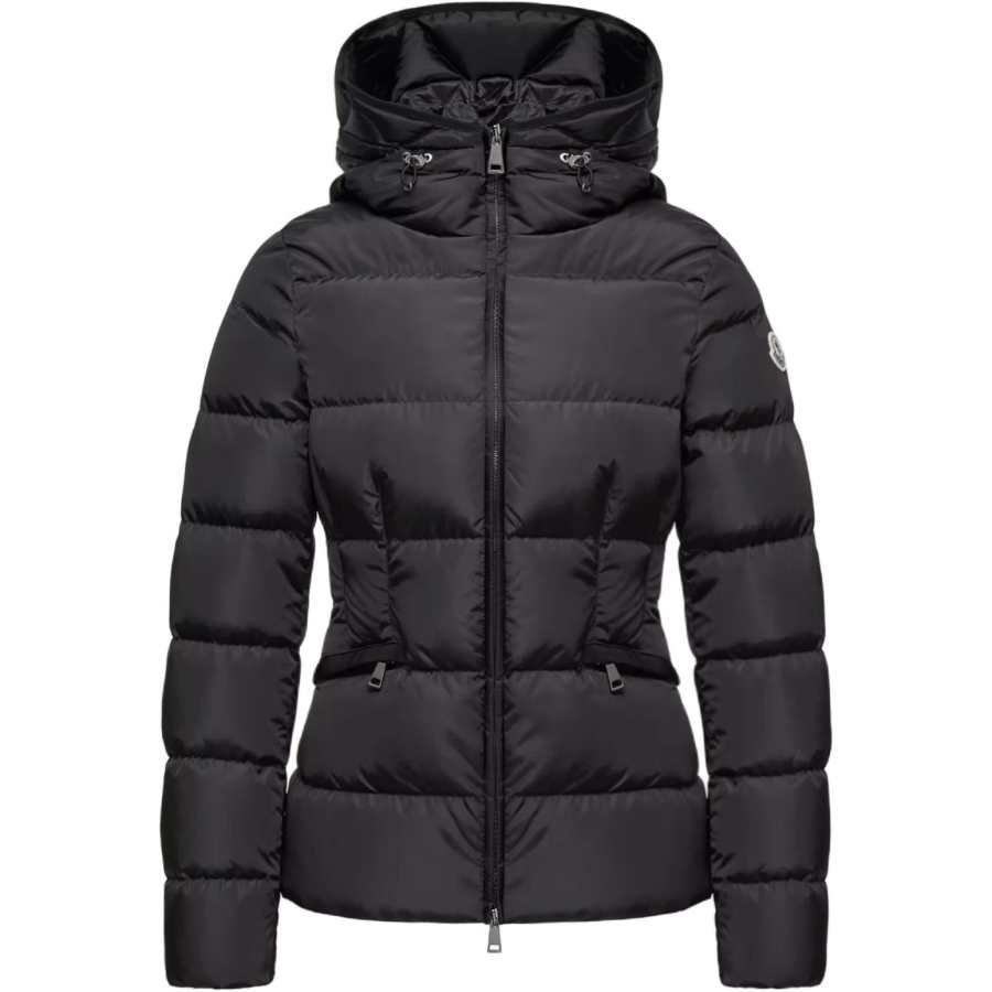 Moncler Down Jackets Women's Black Hooded Non Detachable