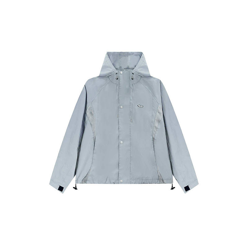F426 Jackets Unisex Silver Hooded Non Detachable Moderate Straight Fit