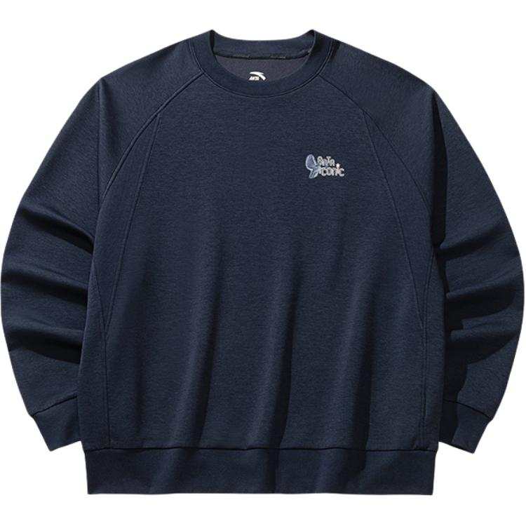 ANTA Life Collection Sweatshirts Men's Midnight Black Crew Neck Moderate Straight Fit
