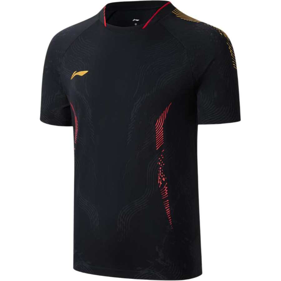 Li-Ning Li Ning Badminton Jerseys Unisex Black Crew Neck Moderate
