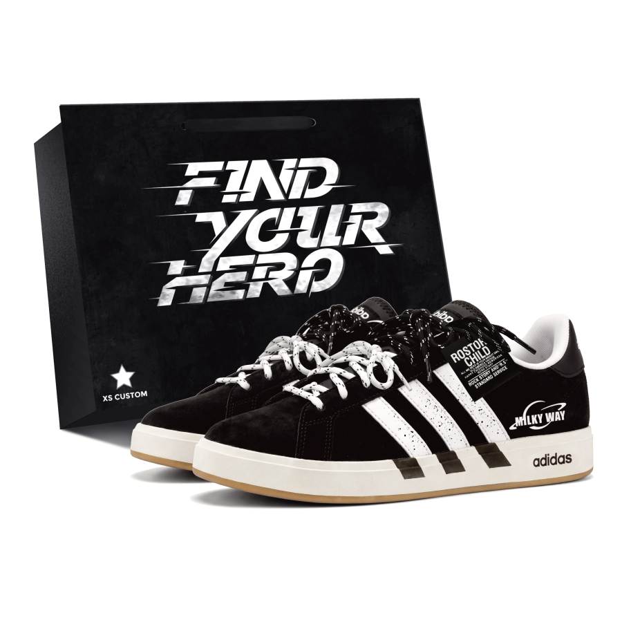 Adidas Adidas Grand Court Base 00s Skateboard Shoes Unisex Low Top Black White