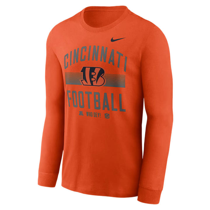 Nike Nike NFL T Shirts Men's Orange Crew Neck Moderate