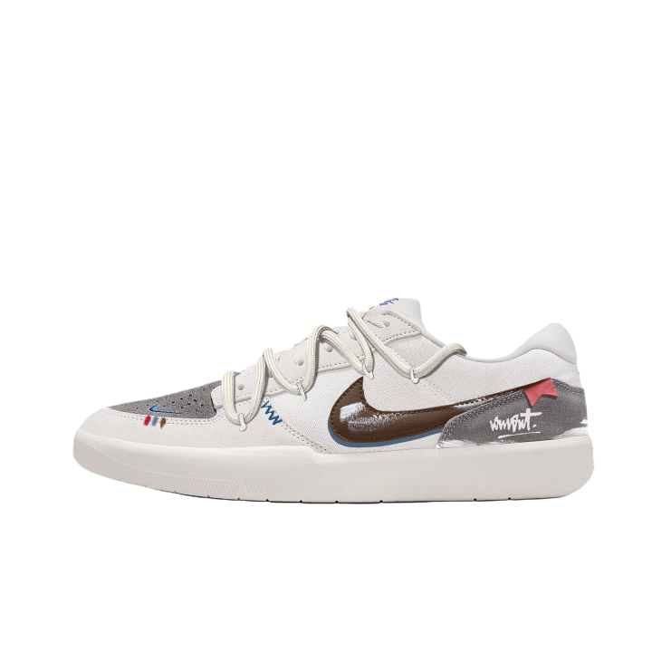 Nike Nike SB Force 58 Skateboard Shoes Unisex Low Top Beige Black Brown