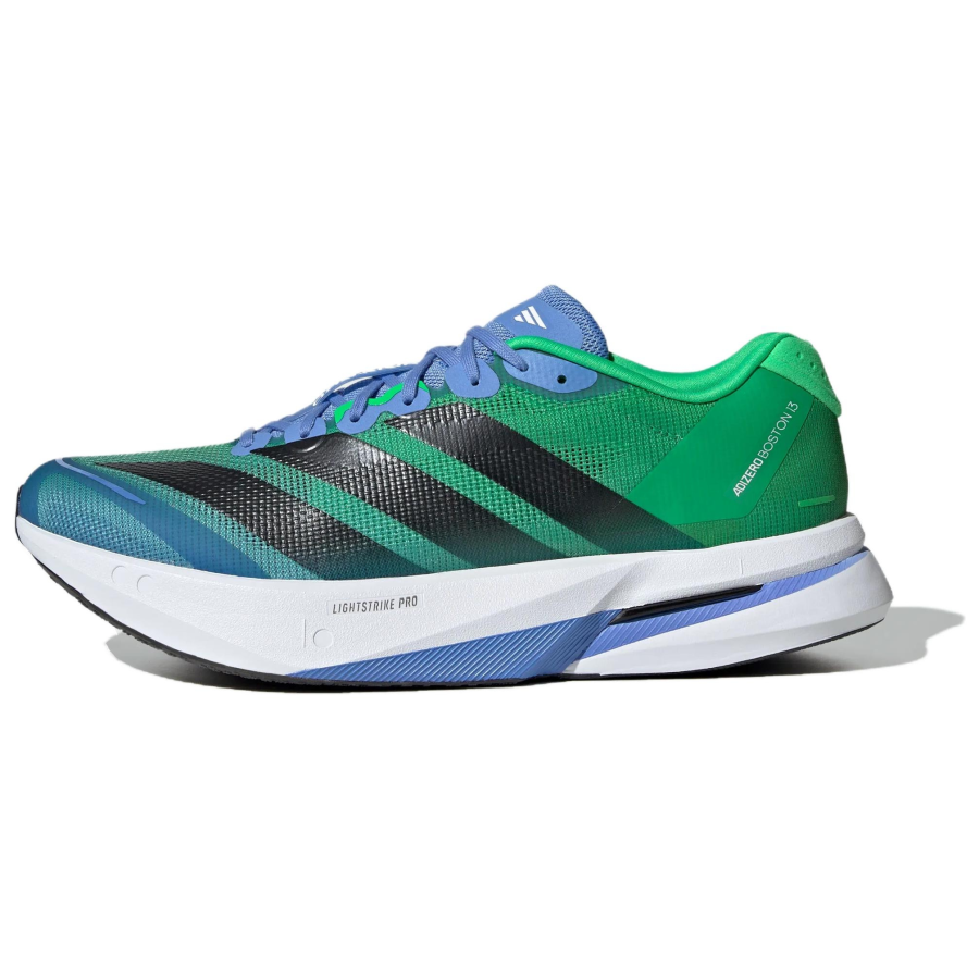 Adidas Adidas Adizero Boston 13 Running Shoes Men's Green/Fusion Blue/Black