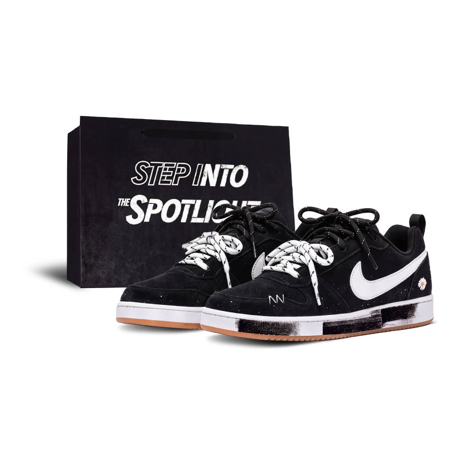 Nike Nike Court Borough Skateboard Shoes Men's Low Top Black White