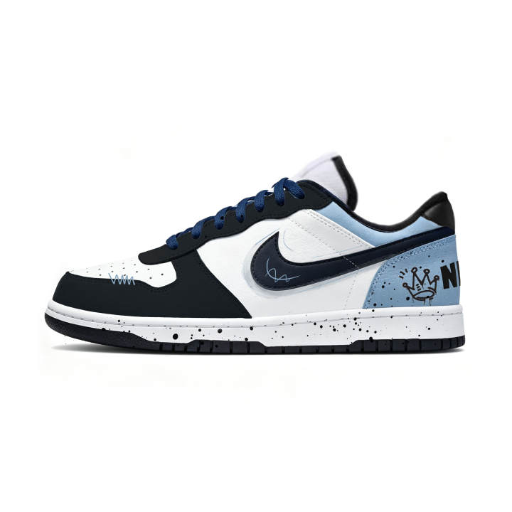 Nike Nike Big Skateboard Shoes Men's Low Top Black White