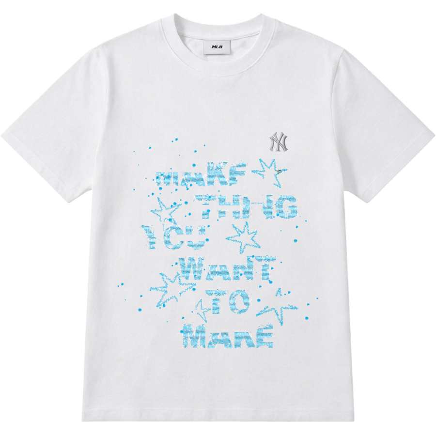 MLB MLB T Shirts Unisex White Crew Neck Moderate Straight Fit