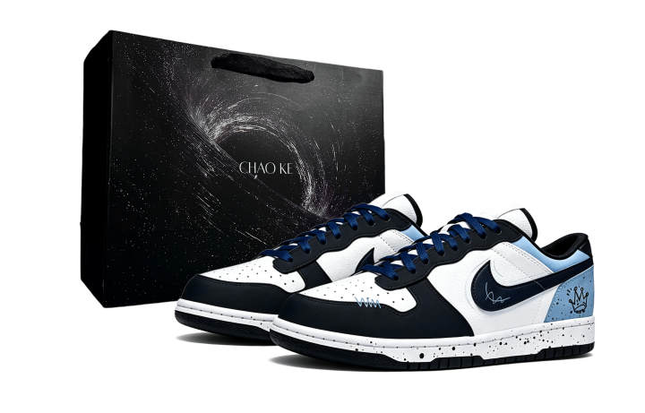 Nike Nike Big Skateboard Shoes Men's Low Top Black White
