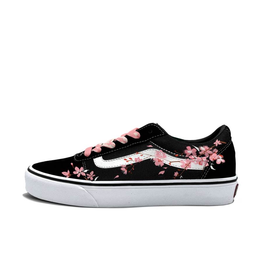 Vans Ward Skateboard Shoes Men's Low Top Black/Pink