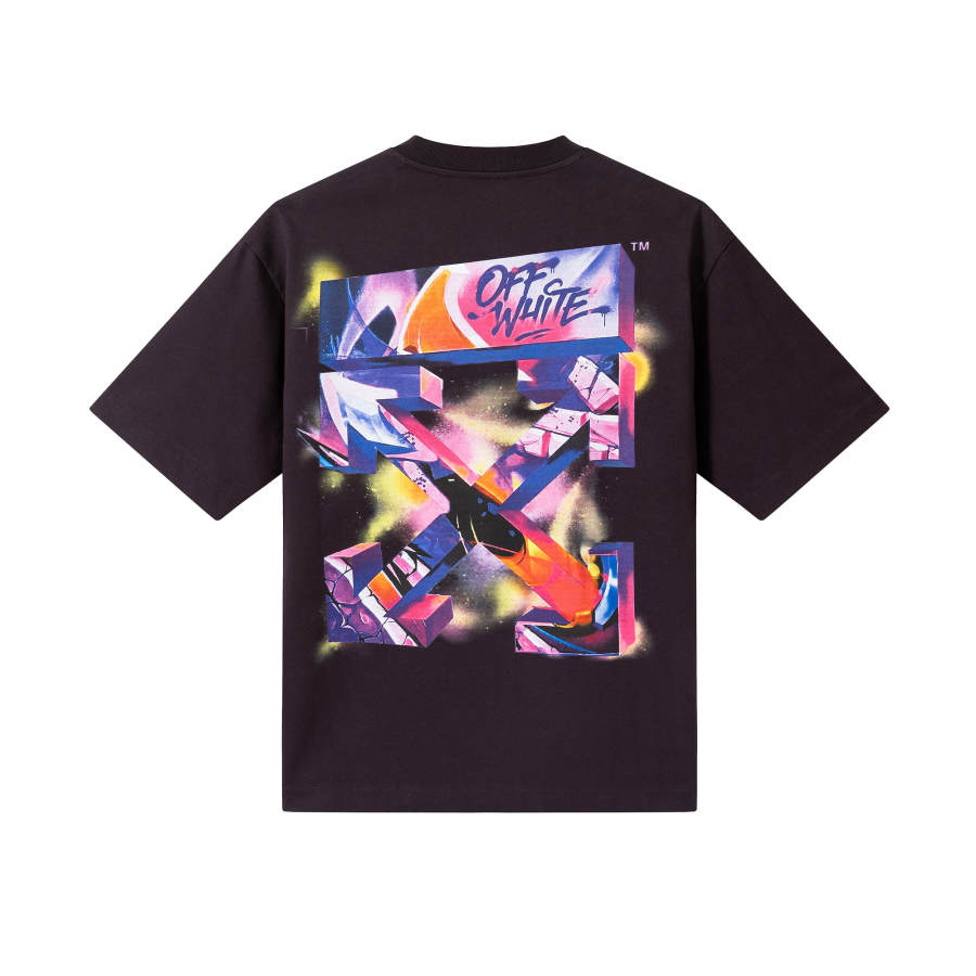 OFF-WHITE OFF WHITE T Shirts Women's Dark Purple Crew Neck Moderate Straight Fit