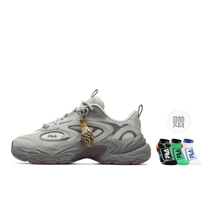 FILA PIGNA Chunky Sneakers Women's Low Top Bright Gray/Lunar Gray