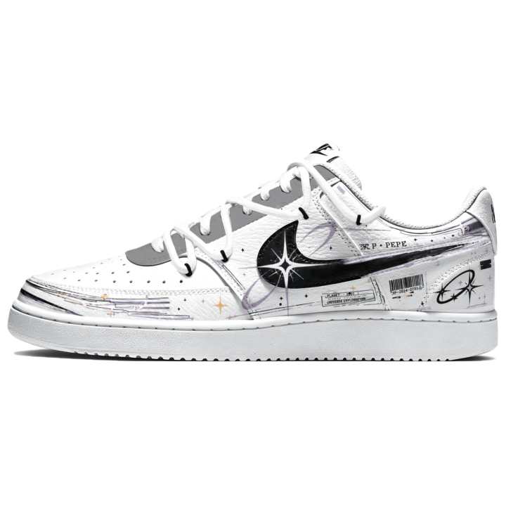 Nike Nike Court Vision 1 Skateboard Shoes Men's Low Top Black White Gray