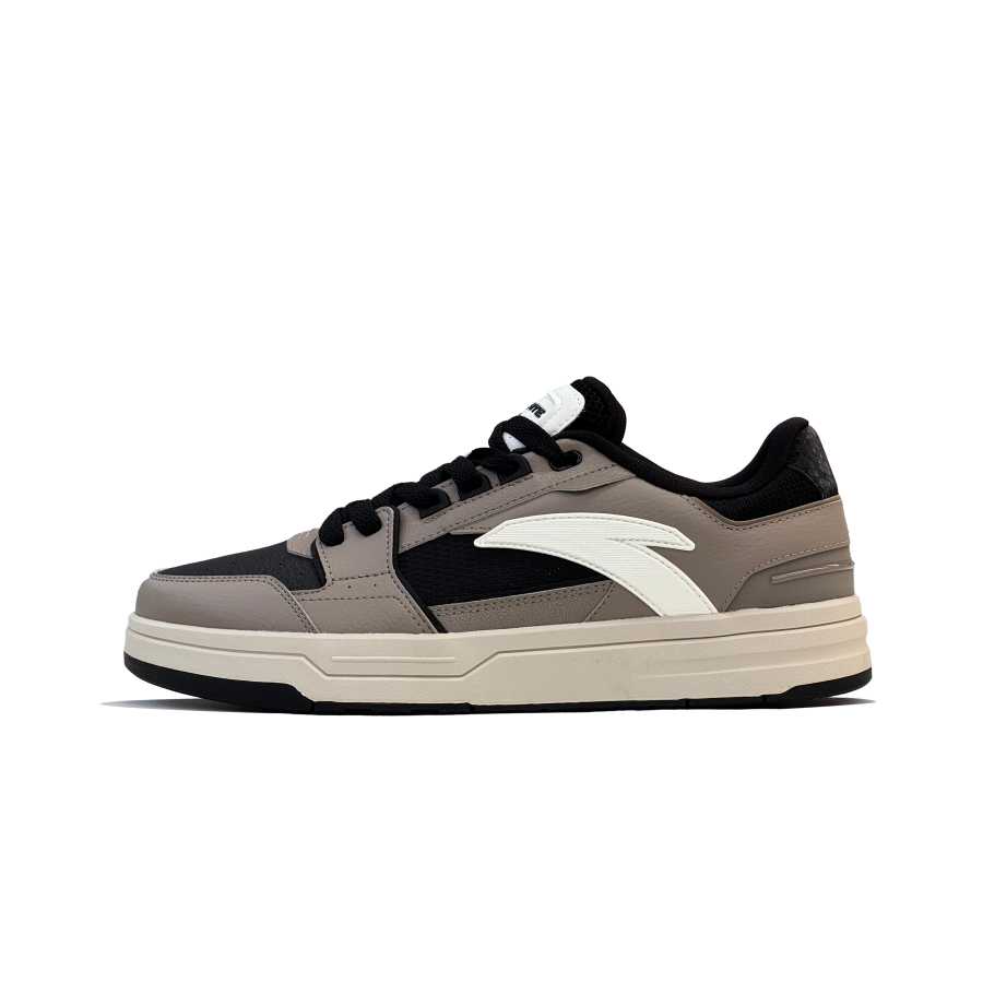 ANTA ANTA Skateboard Shoes Men's Low Top Linen Gray/Basic Black