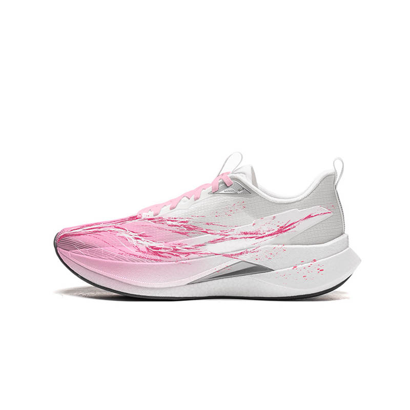 Li-Ning Li Ning Running Shoes Unisex Low Top White Pink Gradient Ink Splatter Colorway