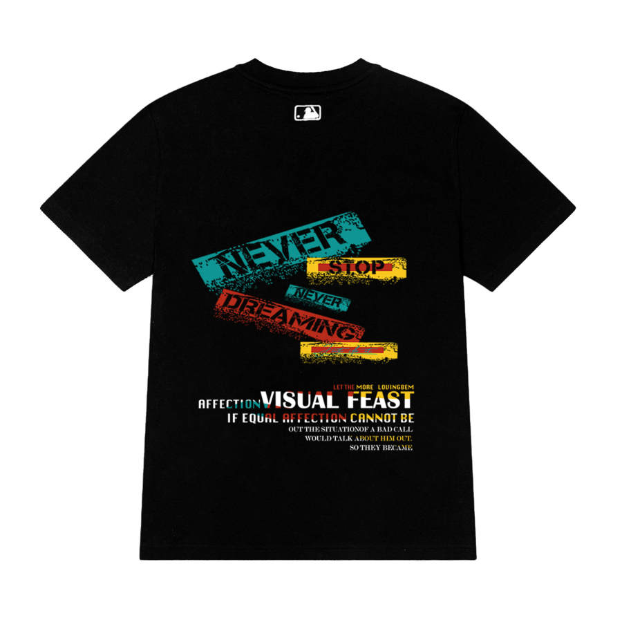 MLB T Shirts Unisex Black Crew Neck Moderate Straight Fit