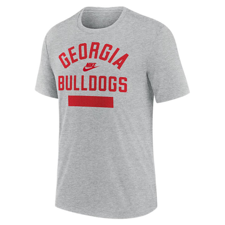 Nike Nike College T Shirts Men's Gray Heather Crew Neck Moderate
