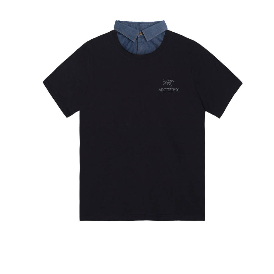 Arcteryx KRAGG T Shirts Unisex Black/Black Lapel Thin