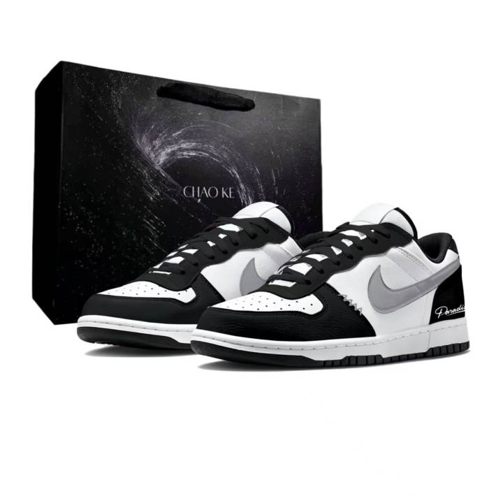 Nike Nike Big Skateboard Shoes Men's Low Top Black White