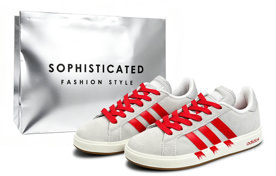 Adidas Adidas Grand Court Base 00s Skateboard Shoes Unisex Low Top Gray/White/Red