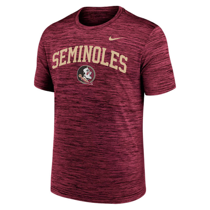 Nike Nike Dri Fit College T Shirts Men's Garnet Crew Neck Moderate