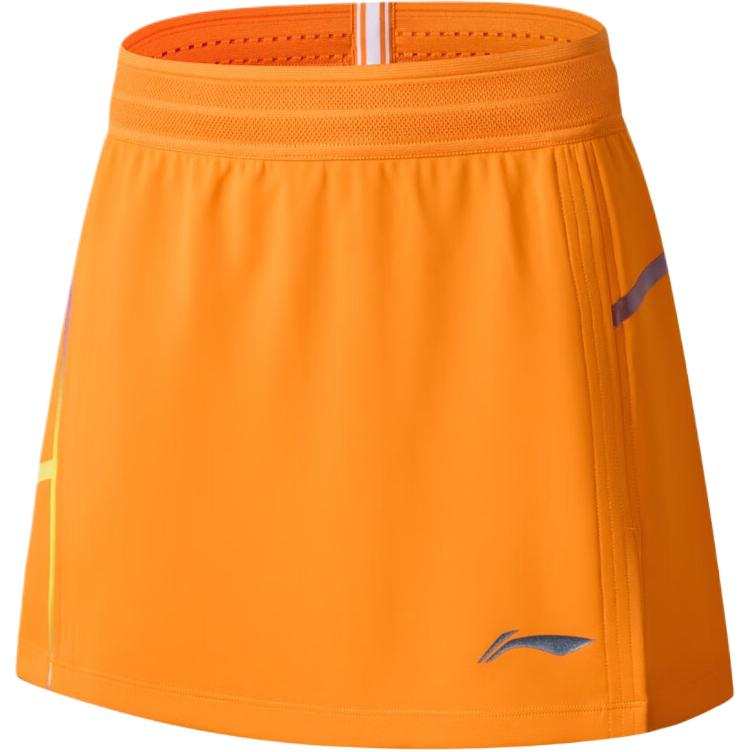Li-Ning Li Ning Casual Short Skirts Women's Ice Orange Moderate Short Skirt Bodycon Skirt