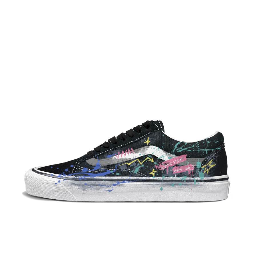 Vans Old Skool 36 Skateboard Shoes Unisex Low Top Pink/Yellow/Blue/Green
