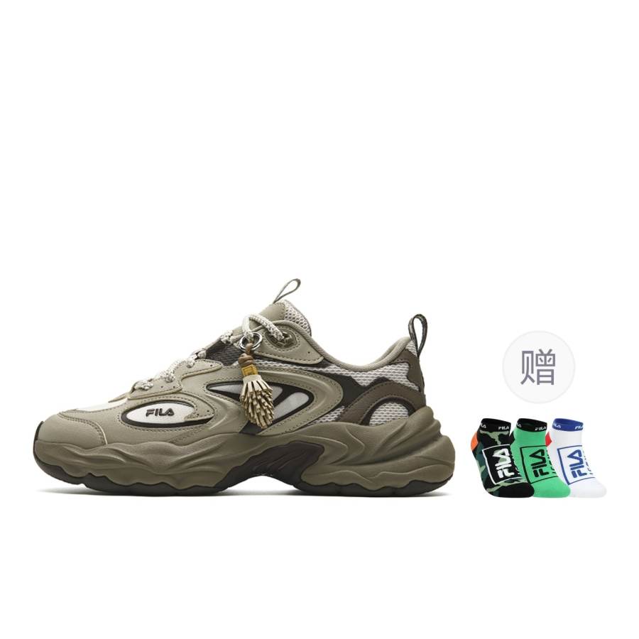 FILA PIGNA Chunky Sneakers Men's Low Top Champagne Brown/Coriander Brown