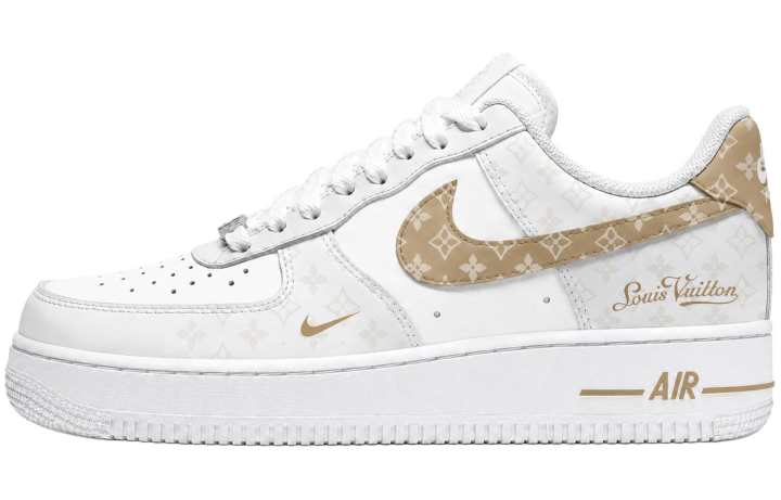 Nike Nike Air Force 1 Skateboard Shoes Unisex Low Top White/Gold