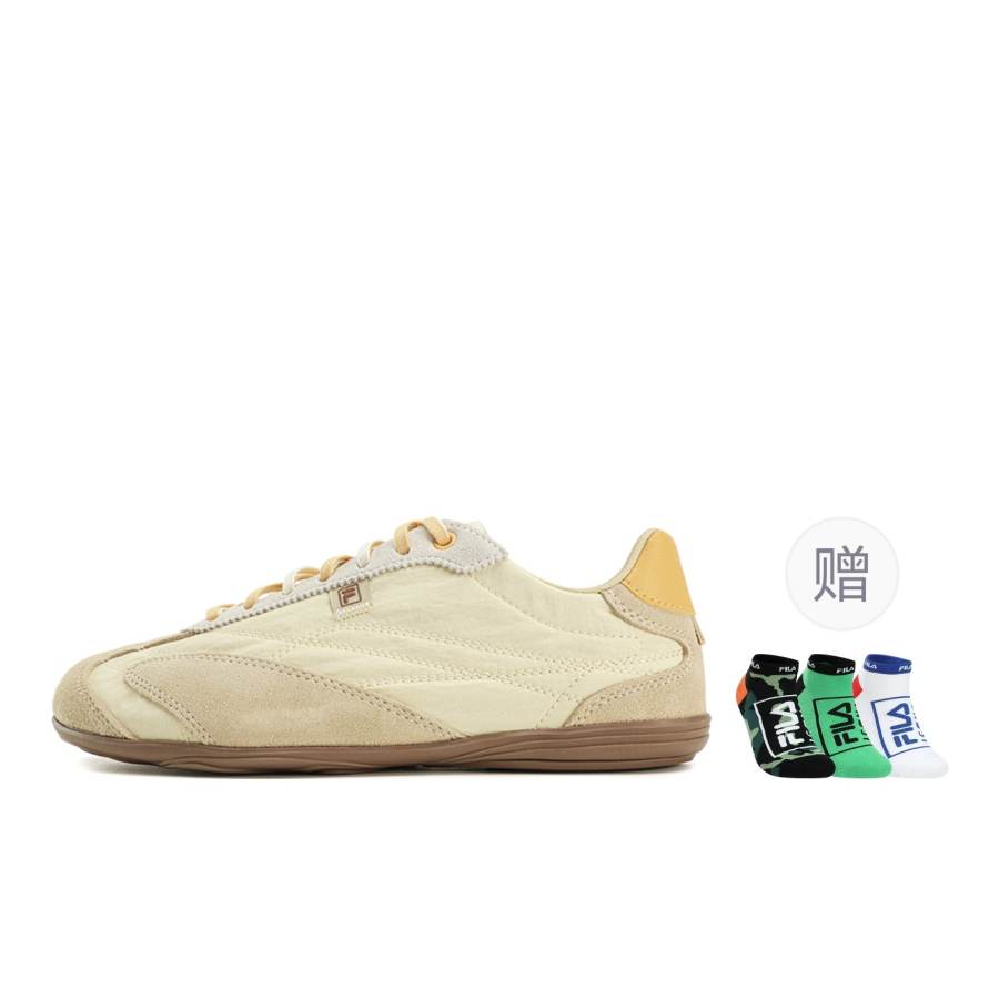 FILA RITMO SLEEK German Army Trainers Women's Low Top Beige Apricot