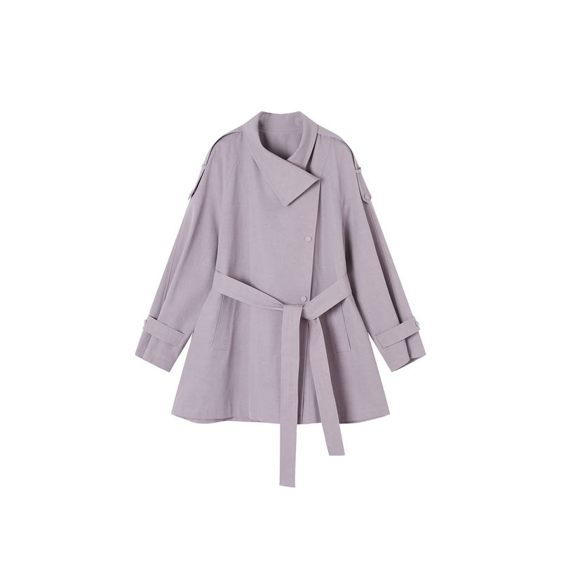 XIANGYING Trench Coats Women's Lapel Moderate