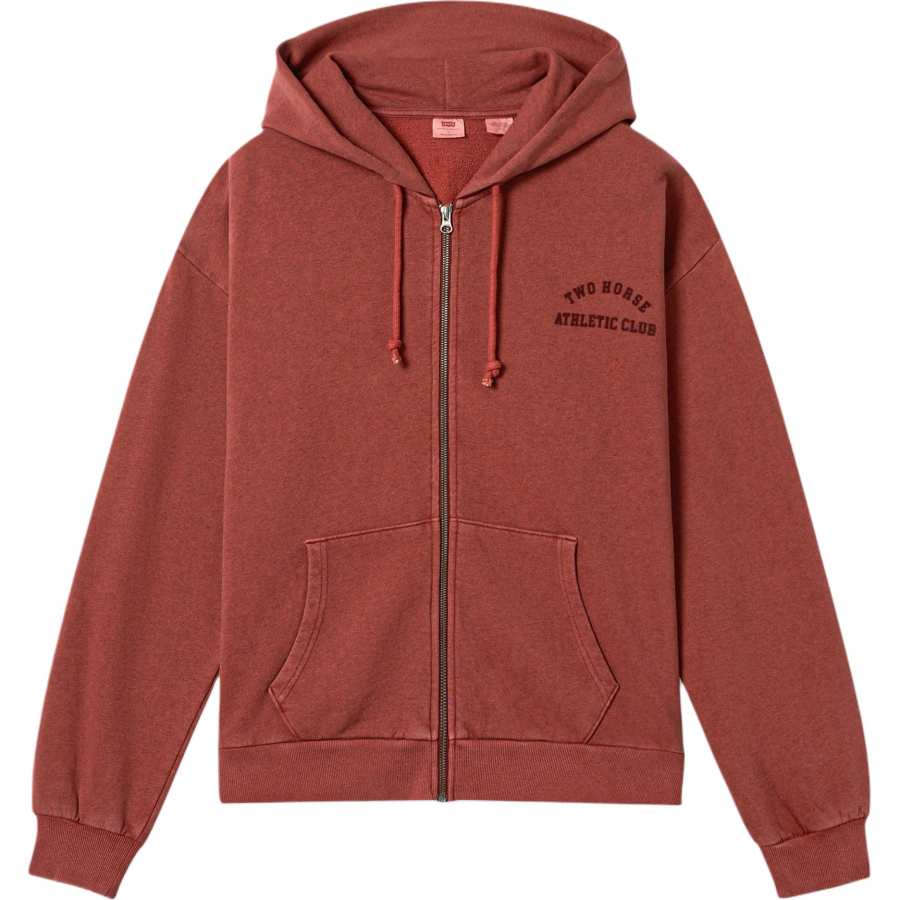 Levis Sweatshirts Men's Red Hooded Moderate Straight Fit