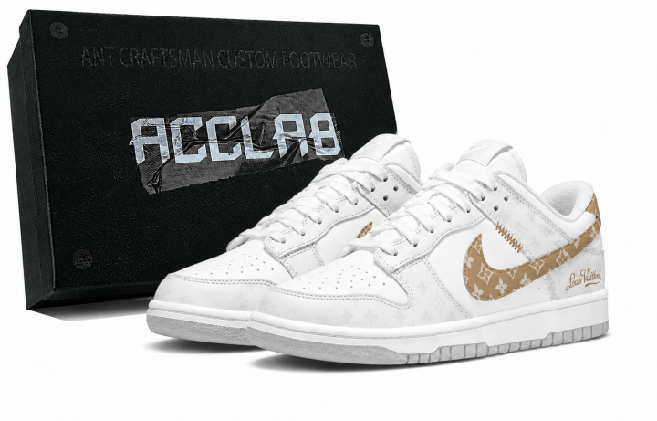 Nike Nike Dunk Skateboard Shoes Unisex Low Top White/Gold