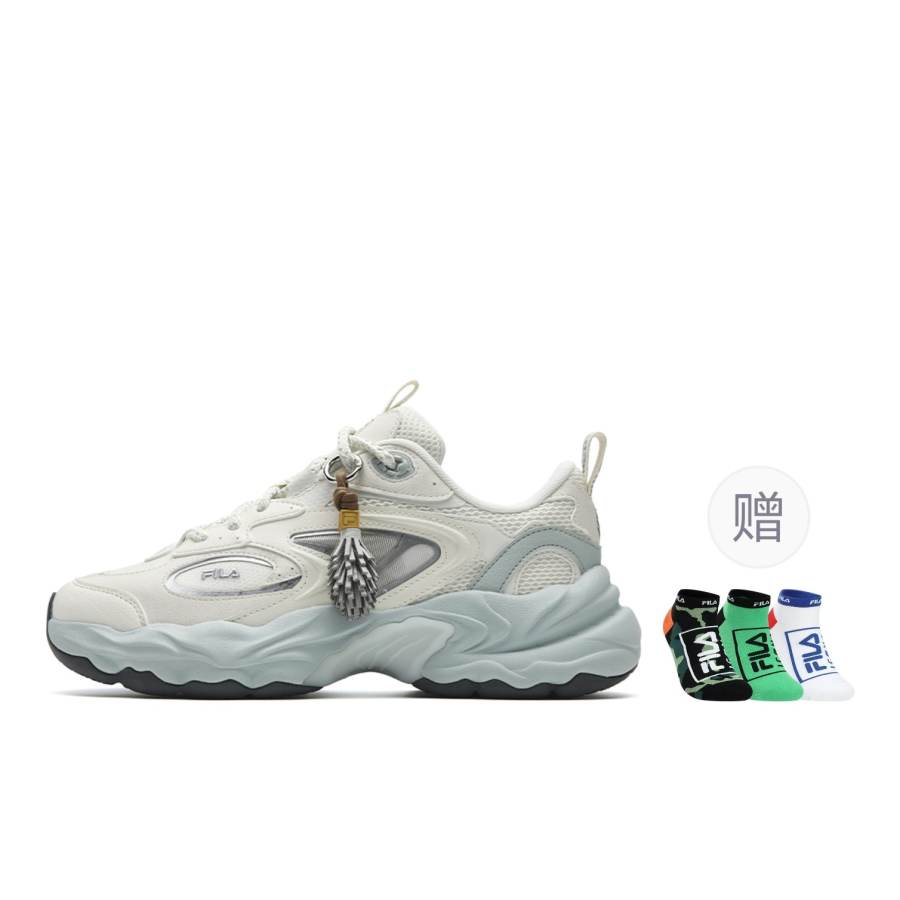 FILA PIGNA Chunky Sneakers Women's Low Top Milk White/Alloy Light Gray