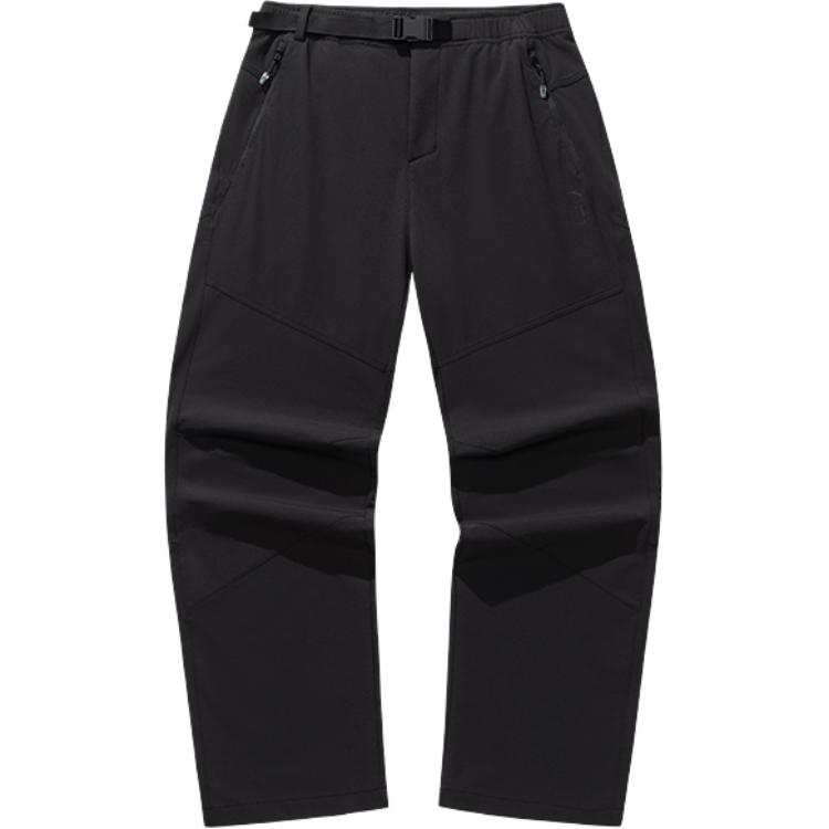 ANTA Sports Pants Men's Black Moderate Straight Fit Pants