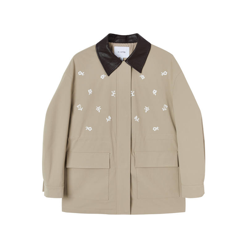 XIANGYING Trench Coats Women's Khaki Lapel Thin