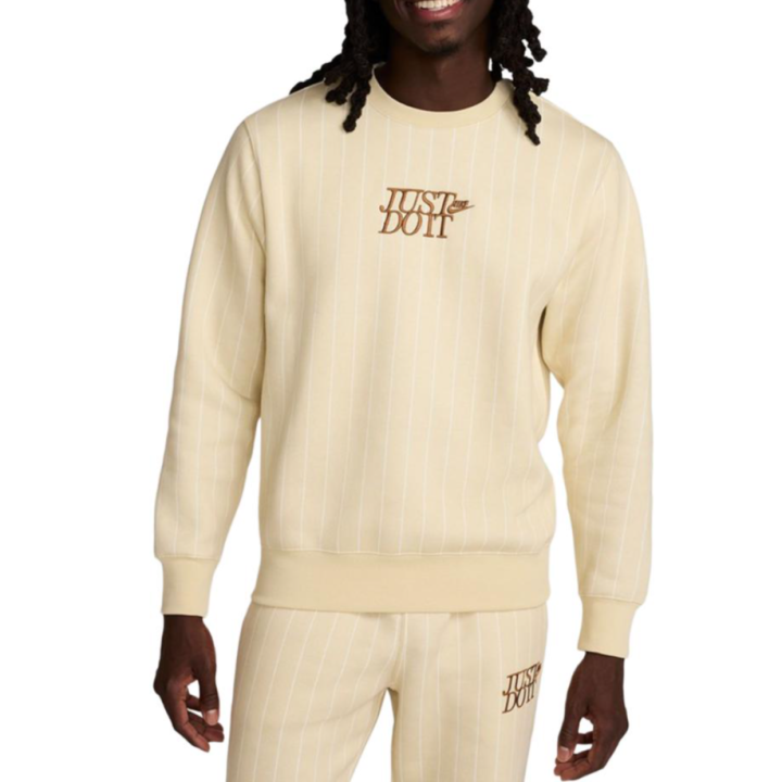 Nike Nike Sportswear Club Sweatshirts Men's Light Khaki Crew Neck Moderate