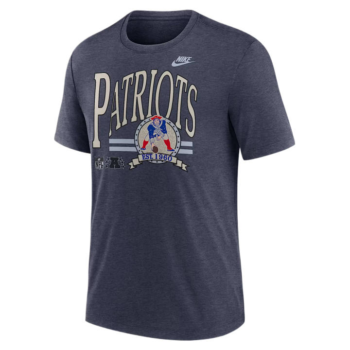 Nike Nike NFL T Shirts Men's Marine Blue Heather Crew Neck Moderate