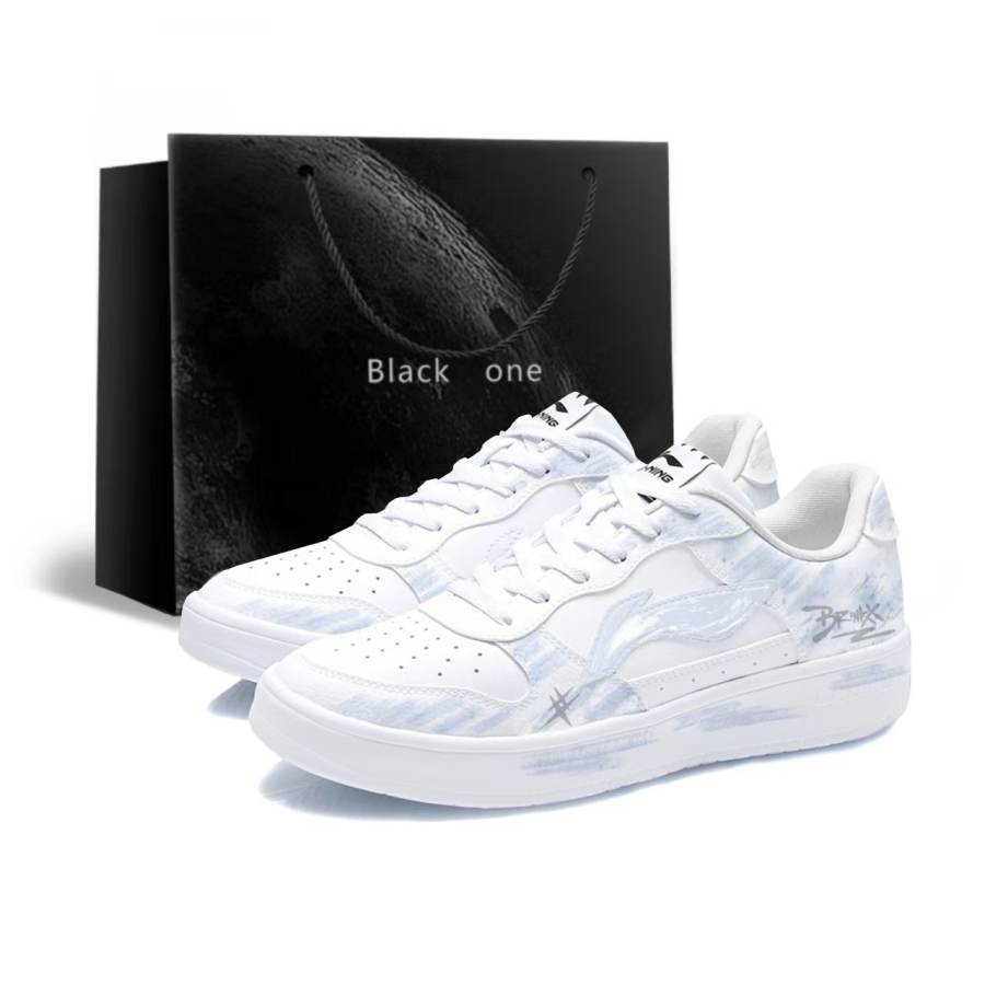 Li-Ning Li Ning Floating Boat Skateboard Shoes Men's Low Top White, Blue, Gray Gradient Colorway
