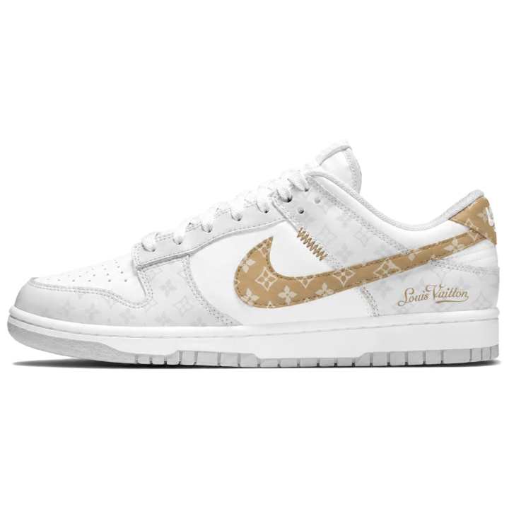 Nike Nike Dunk Skateboard Shoes Unisex Low Top White/Gold