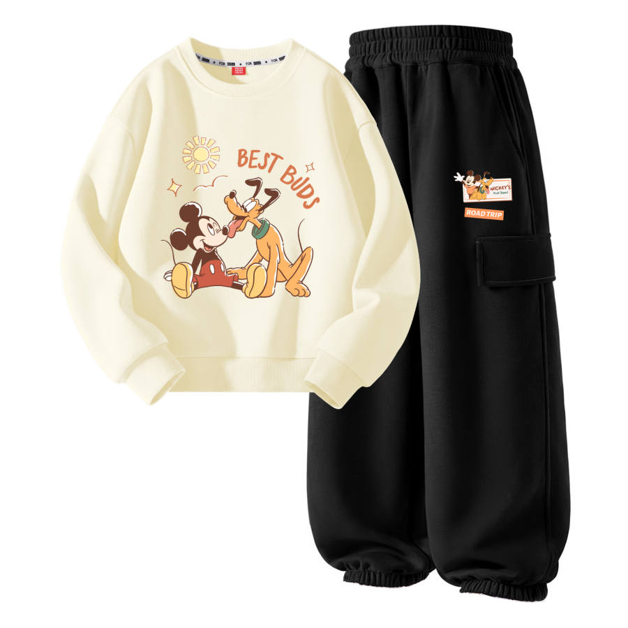 Disney Kids Casual Sportswear Crew Neck Moderate Stretch Breathable