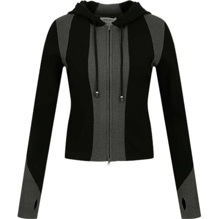 URBAN REVIVO Knitwear Women's Multicolor Hooded Moderate