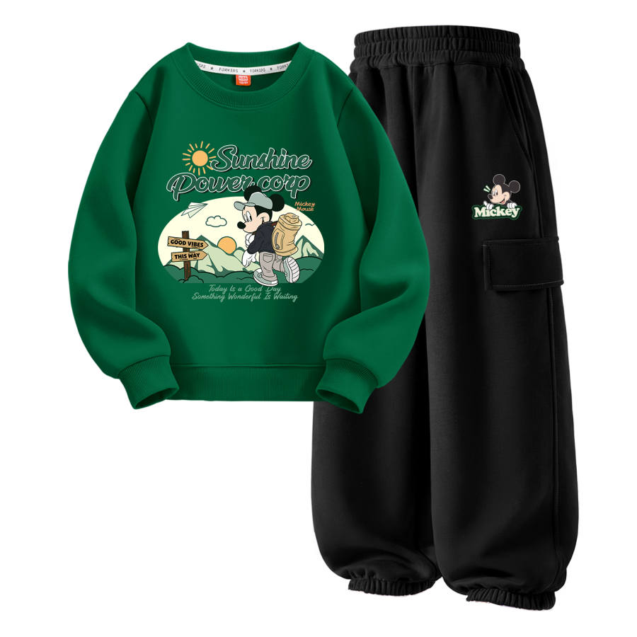 Disney Kids Casual Sportswear Crew Neck Moderate Stretch Breathable