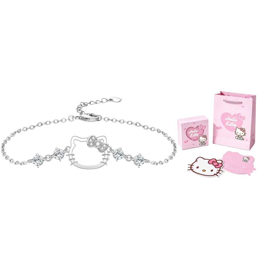 Sanrio X Hello Kitty Hello Kitty Artificial Gemstone Bracelets Women's