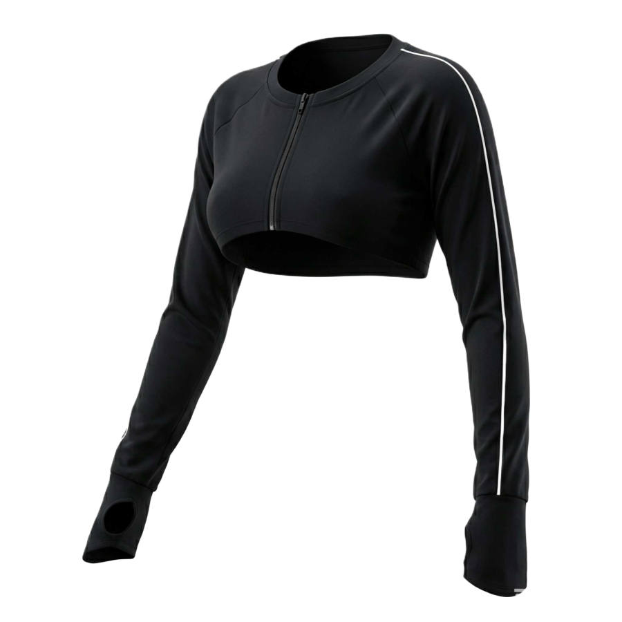 ANTA Two Piece Swimsuits Women's Black Crew Neck Moderate