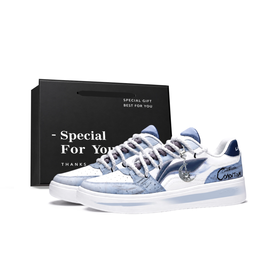 Li-Ning Li Ning Sycee Skateboard Shoes Men's Low Top White