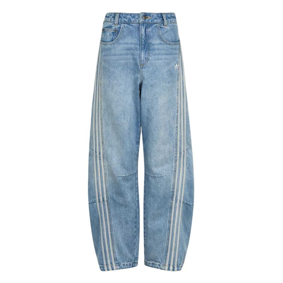 Adidas Originals Jeans Women's Light Denim Blue Moderate Scimitar Pants